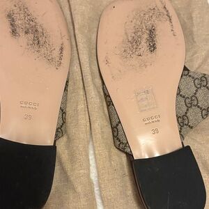 Gucci Women's Black and Brown Loafers